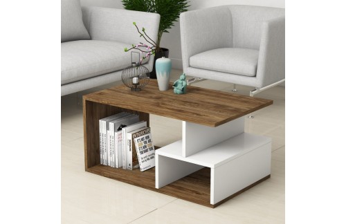 Klub stolić Savor (Tamni orah/Bijela)