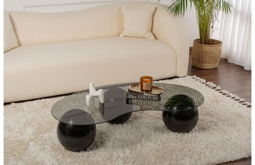 Klub stolić Tivon (Crna/Siva)