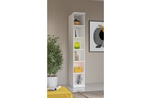 POLICA ZA KNJIGE OPTIMA - BIJELA VISOKI SJAJ