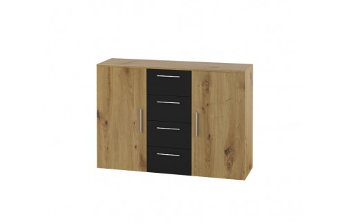 KOMODA VERA  - ARTISAN HRAST/CRNA