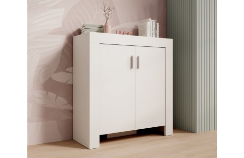 Komoda CESIRO s 2 vrata i 3 ladice - BIJELA