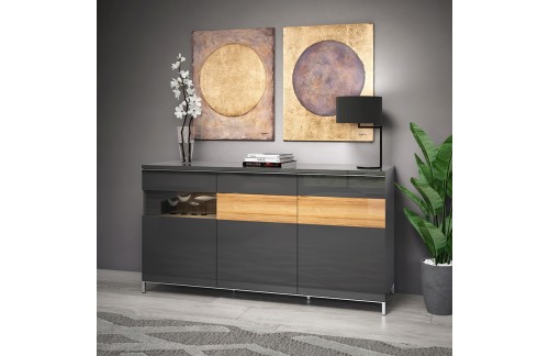 KOMODA RADDA ONYX SA RASVJETOM