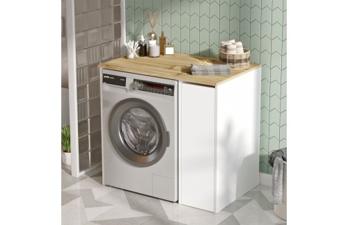 Kupaonski ormarić Sivo (orah/bijela)