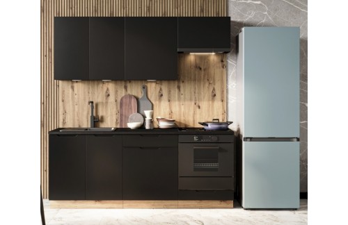 KUHINJSKI BLOK ISABEL 200 CM CRNA BOJA