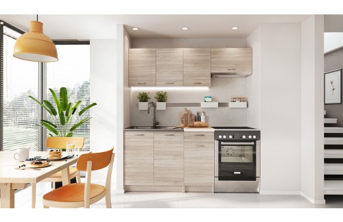 MINI KUHINJA MELA 1,2/1,8 M – SONOMA HRAST 