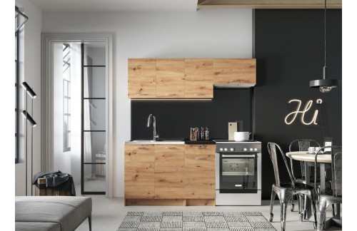 MINI KUHINJA MELA 1,2/1,8 M – ARTISAN HRAST 