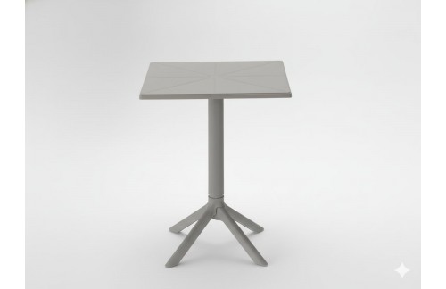 Kvadratna vrtna stolić Melo 60 x 60 cm (siva)