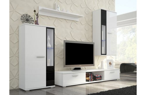 Dnevni boravak LEON (bijela, visoki sjaj)