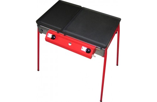 Plinski roštilj Gorenc, 65 x 40, ploča od lijevanog željeza, dva plamenika, s nogama