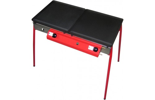 Plinski roštilj Gorenc, 80 x 40, ploča od lijevanog željeza, dva plamenika, s nogama