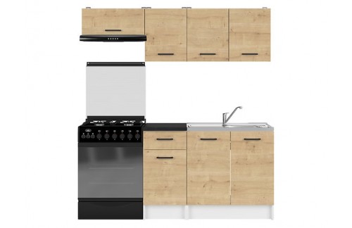 MINI KUHINJA SARA - HRAST/BIJELA