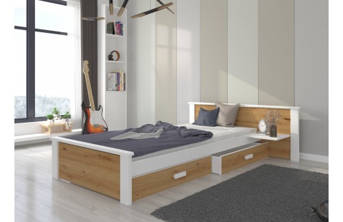Mladi krevet ALDEX SHELF s dvije ladice 180x80 cm