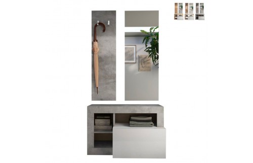 Moderan set za hodnik s ogledalom i vješalicama HAMBURG 409030CE-1