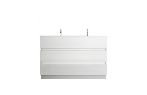 Moderna bijela kupaonska komoda s 3 ladice i dvostrukim umivaonikom START 439013-T120