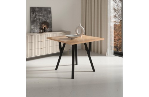 Moderni blagovaonski stol RODOS 83, 80x80 cm - ZLATNO SMEđA-CRNA