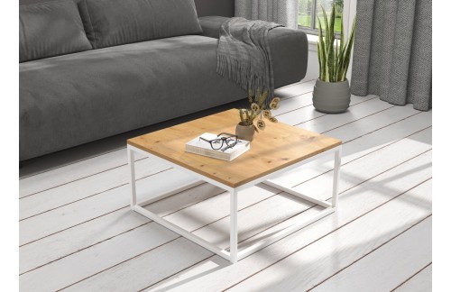 Moderna stolić za kavu BELTEN 65x65 cm - BIJELA