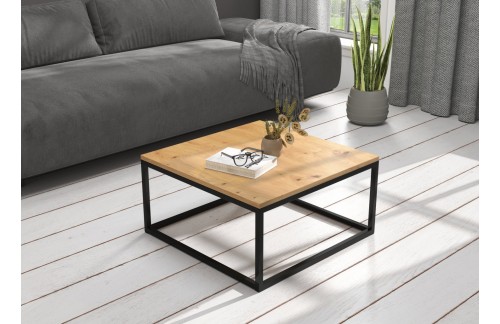 Moderna stolić za kavu BELTEN 65x65 cm - CRNA