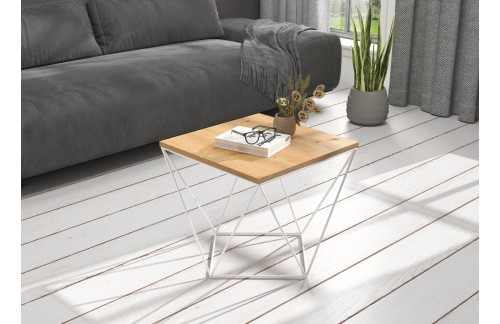 Moderna stolić za kavu DIANA 50x50 - BIJELA