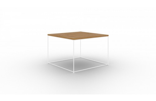 Moderni stolić za kavu Roni s žičanim postoljem - BIJELA