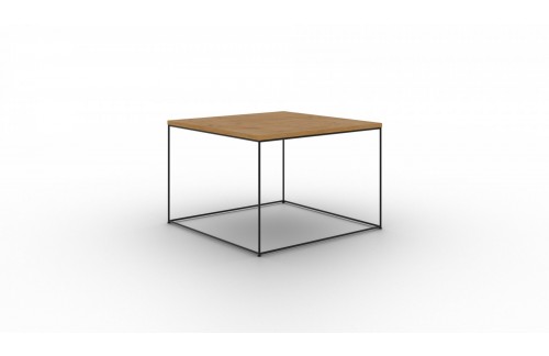 Moderni stolić za kavu Roni s žičanim postoljem - CRNA