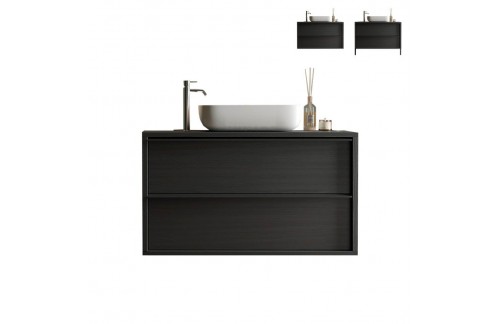 Moderna kupaonska komoda s umivaonikom 92x64 cm STEEL 438986-S92