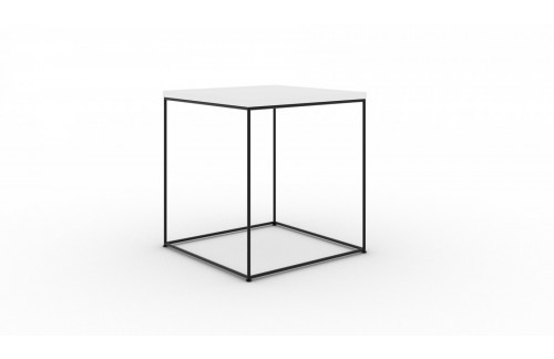 Moderna kvadratna stolić za kavu Adina - CRNA-BIJELA