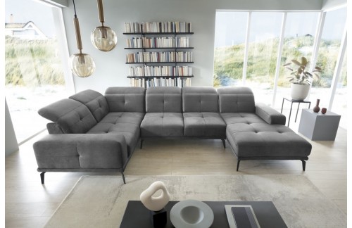 Moderna kutna garnitura Neviro s podesivim naslonima