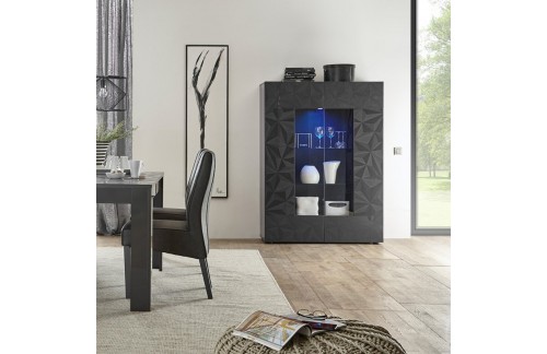 Moderna vitrina s 2 vrata 121x166 cm PRISMA 202399-06