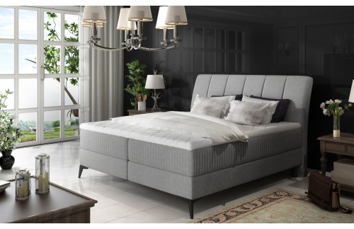 Tapecirani boxspring krevet Aderito s dvostrukim spremištem