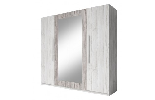 Garderobni ormar ANNA (svijetlo siva bor-tamno siva bor)