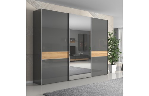 ORMAR SA OGLEDALOM KALLA ONYX 280 CM