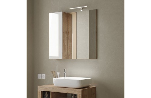 Ormarić s ogledalom i LED svjetlom HAMBURG 432430-778P