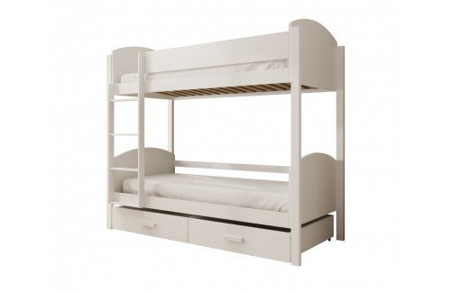 Dječji krevet na kat Jori s madracem i ladicama 86 cm