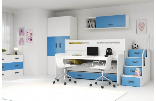 KREVET NA KAT MAX 1 PLAVI - ZALIHA