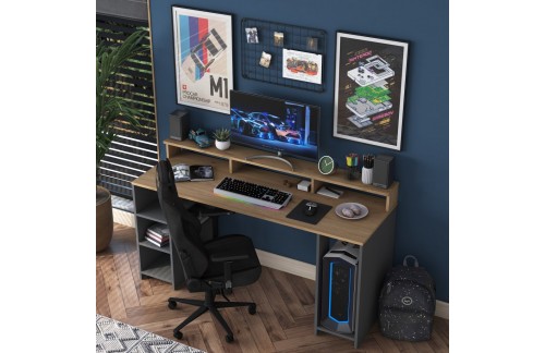 Radni stol Liron (Orah/Antracit)