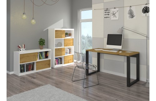 Radni stol MARO u kombinaciji hrasta i crne - HRAST ARTISAN-CRNA