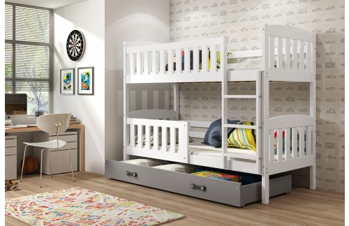 KREVET NA KAT KUBUS 200X90 S LADICOM (VIŠE BOJA) - BIJELA