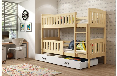 KREVET NA KAT KUBUS 200X90 S LADICOM (VIŠE BOJA) - BOR-bijela