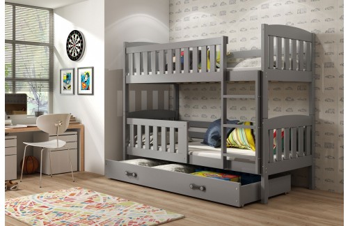 KREVET NA KAT KUBUS 200X90 S LADICOM (VIŠE BOJA) - GRAFIT-grafit