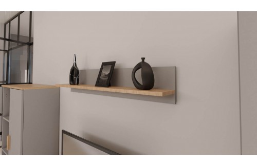 ZIDNA POLICA DENVER - SIVA/HRAST