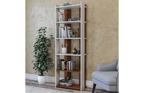 Polica Deno (Bijela/Orah)