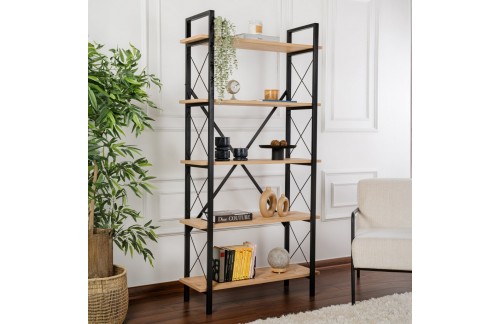 Polica Zirel (Hrast/Crna)