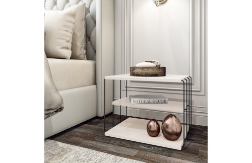 Pomoćni stolić Feral (Bijela/Crna)