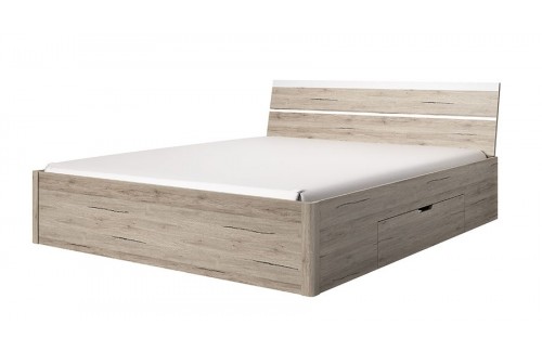 Krevet EMMA-160x200 (sonoma hrast/bijela) - RASPRODAJA