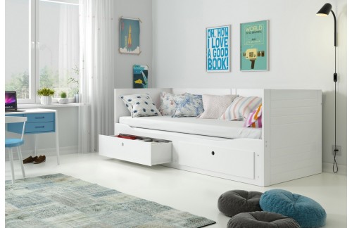 RASTEZLJIVI DJEČJI KREVET HERMES - BIJELA