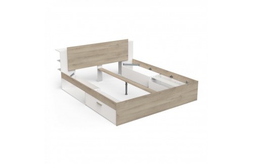 Krevet LIFE 180x200 385319 (hrast + bijela)