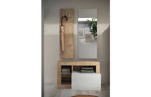 Predsoblje 3-dijelni set u bijelom sjaju HAMBURG 409030K-1