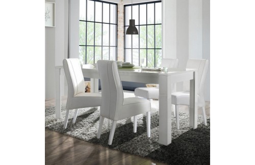 Produživi blagovaonski stol, bijeli, 137-185x90x79 cm - AMALFI 349015AL