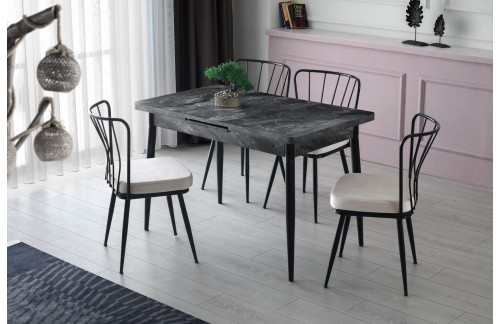 Proširivi blagovaonski stol Lanor (antracit)