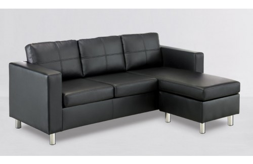 Kutna sjedeća garnitura Chief-Crna